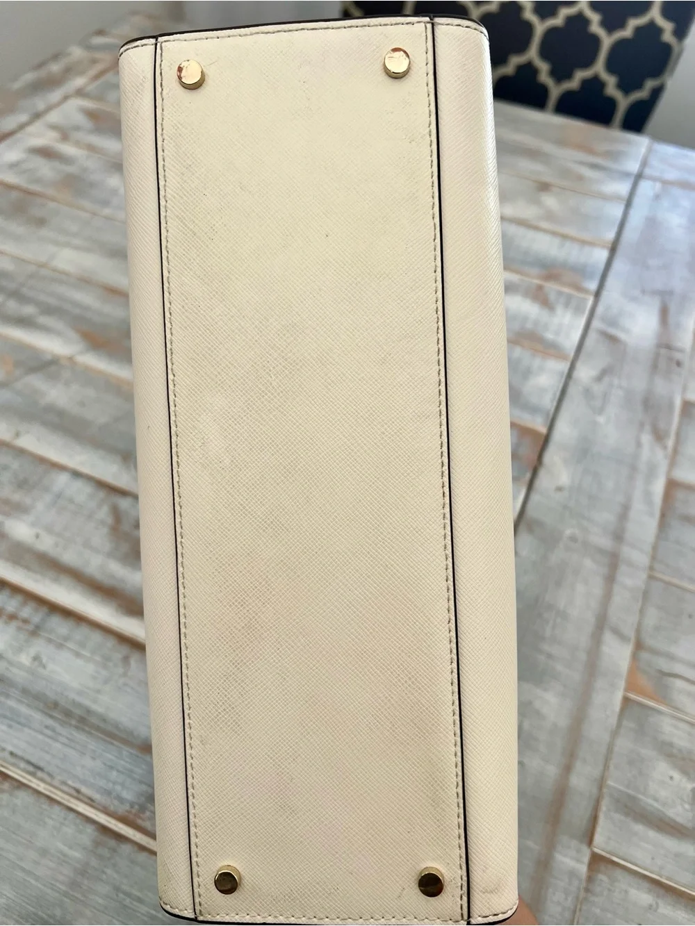 kate spade Cream and Black Trim Top-Handle Satchel